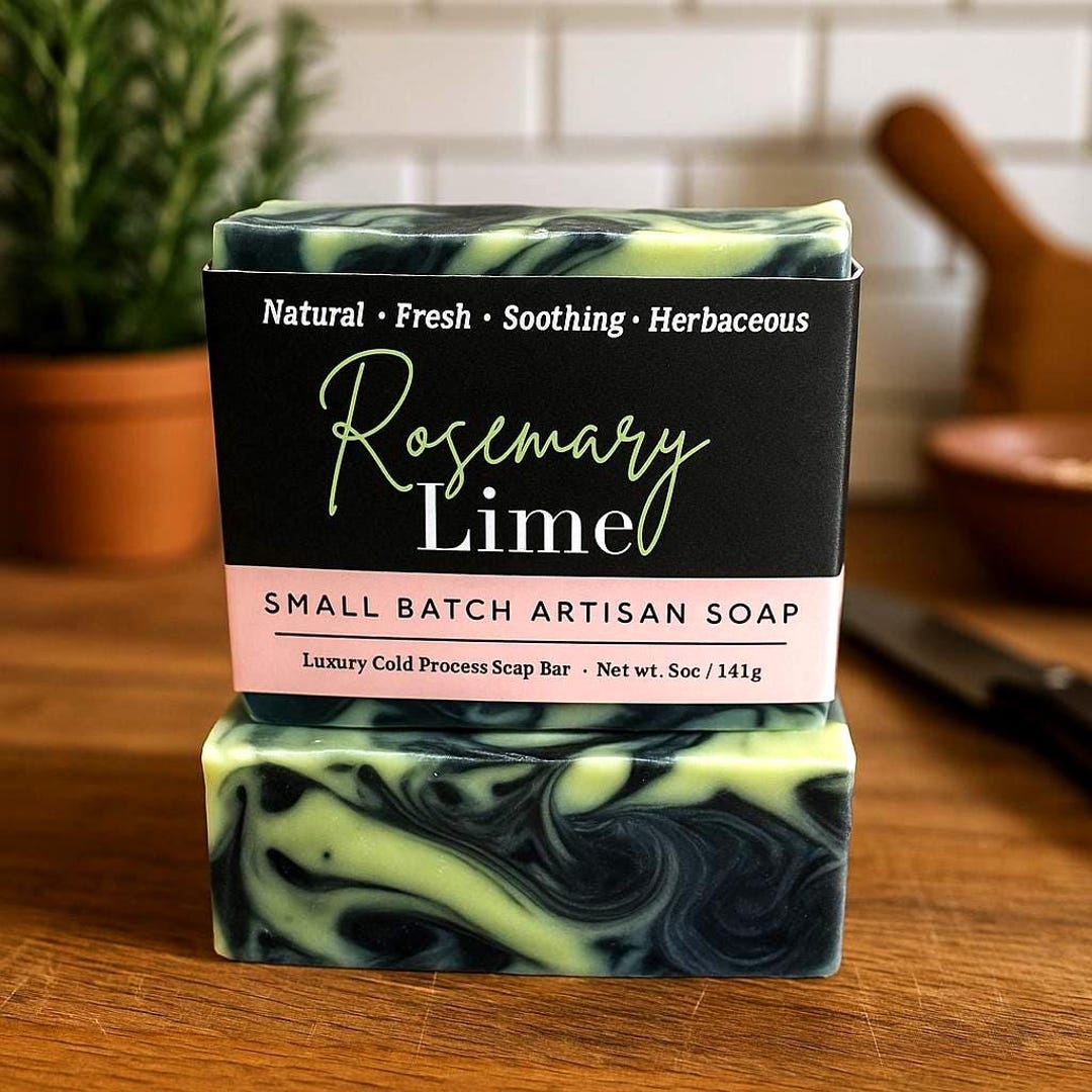Rosemary Lime Soap: Vegan Cold Process Artisan Soap - Etsy
