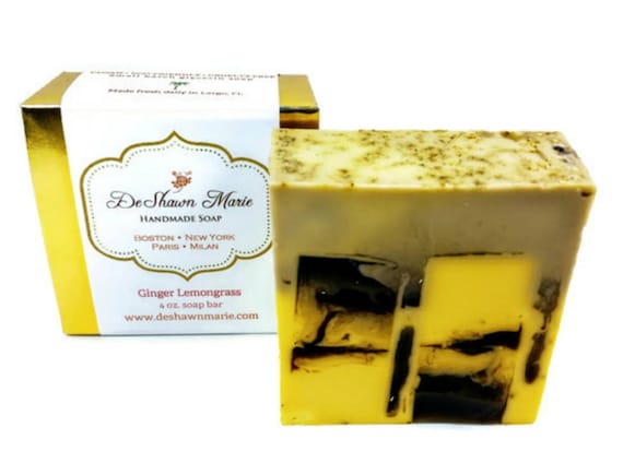 SOAP Ginger Lemongrass Soap, Handmade Soap. Vegan Soap, Soap Gift, Christmas Gift, Soap Favors, Christmas Soap, Wedding Favors, Natural Soap