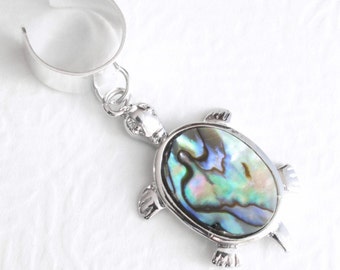 Sea Turtle Cuff Earring: Abalone Shell Ear Cuff, Non Pierced Cartilage Earring, Animal Jewelry