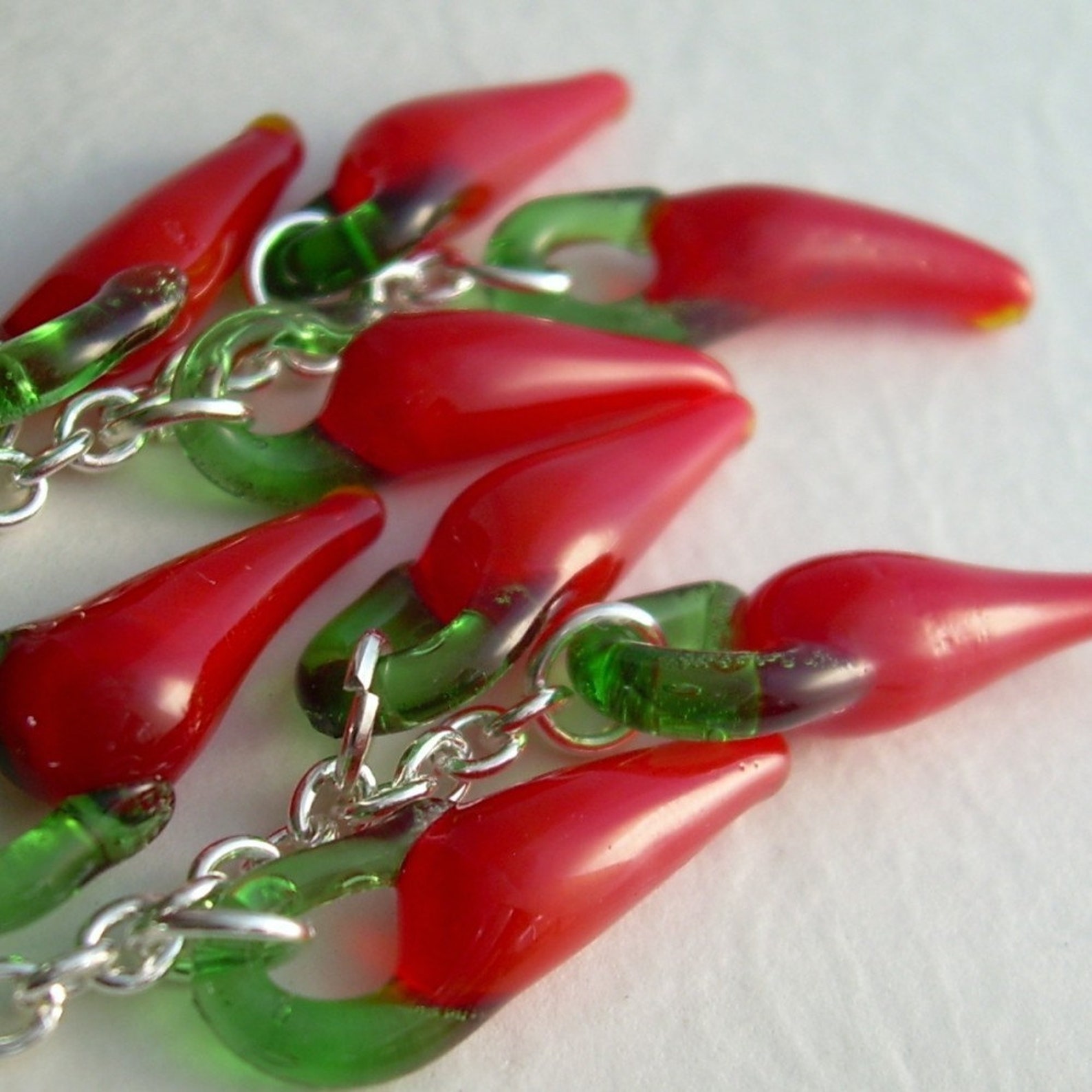 Red Hot Chili Pepper Earrings Lampwork Glass Food Jewelry Etsy