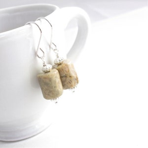 Genuine Coprolite Earrings, Fossilized Dinosaur Poop Jewelry image 10