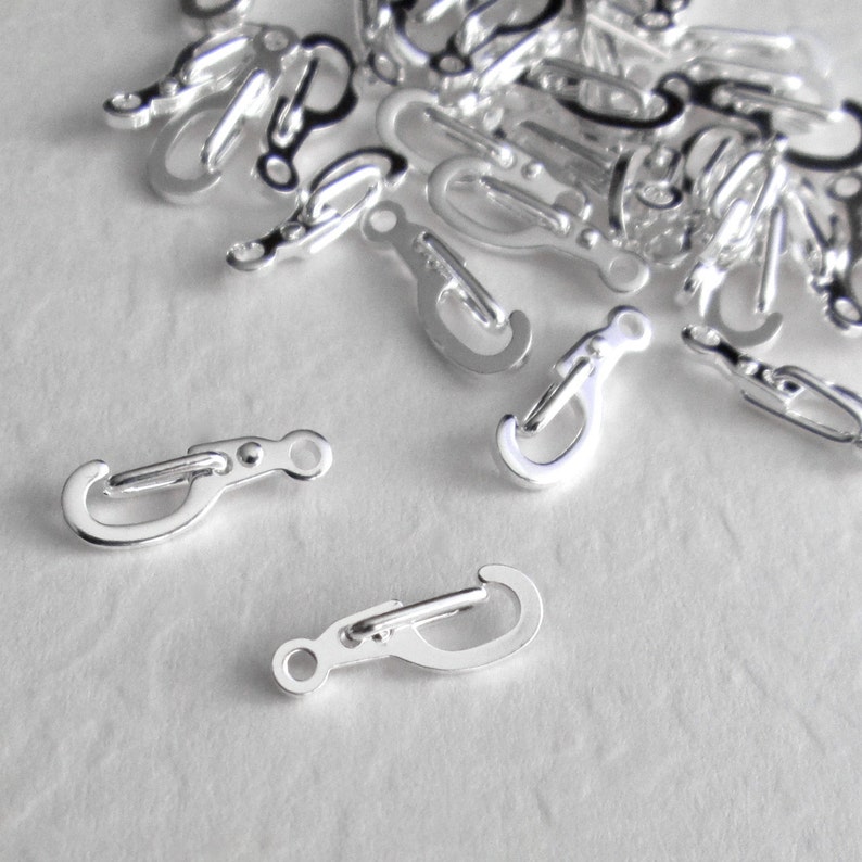 20 Silver Triggerless Clasps Arthritis Friendly Jewelry Etsy