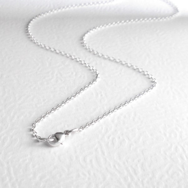 30 Inch Long Necklace Chain, 76 cm Sterling Silver Chain, Rolo Links