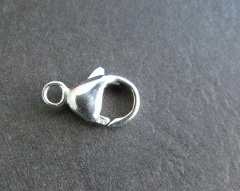 Large Sterling Silver Lobster Clasp: DIY Jewelry Making Supply, 13 Mm Necklace  Clasp, 1/2 Inch 