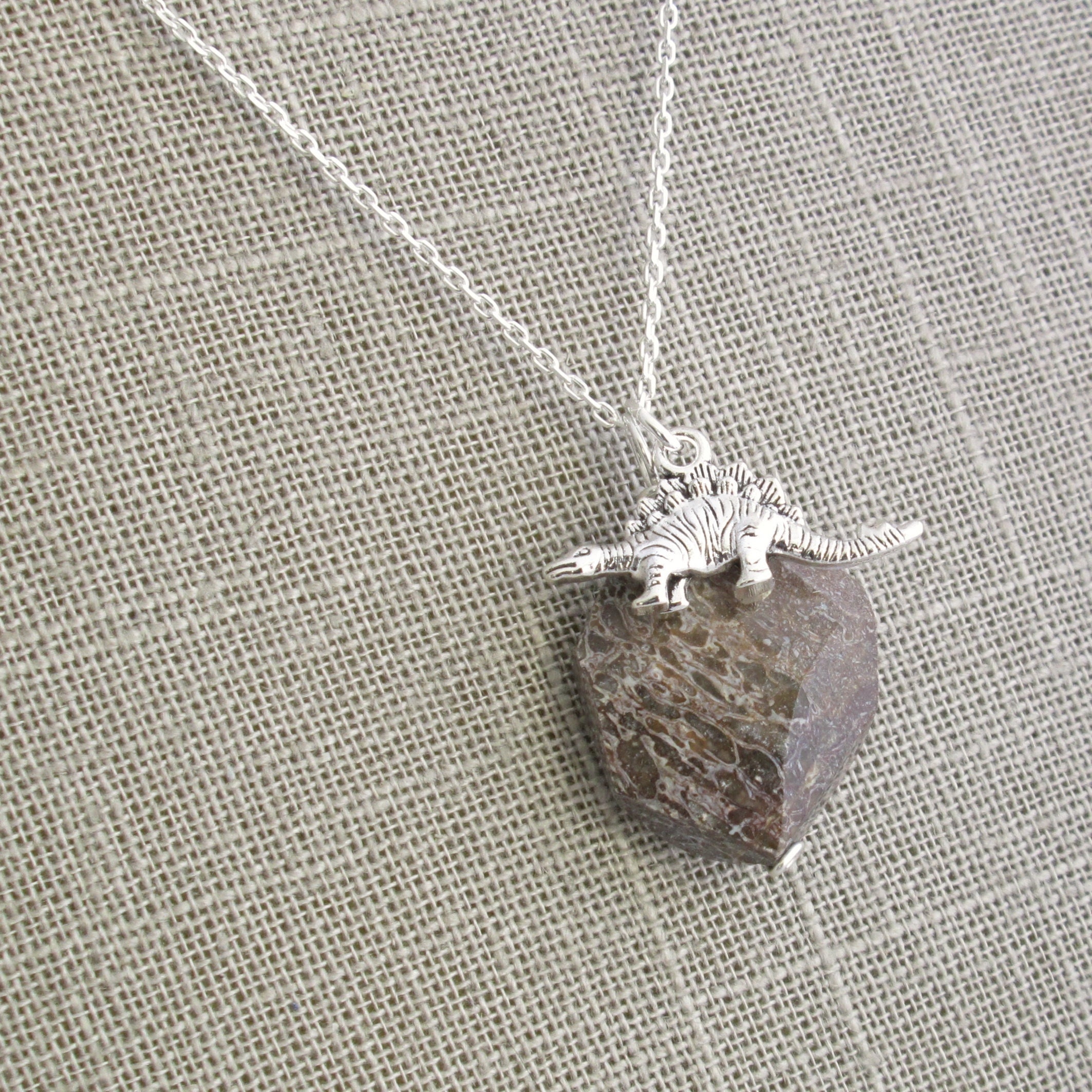 Dinosaur Bone Jewelry Fossil Necklace 