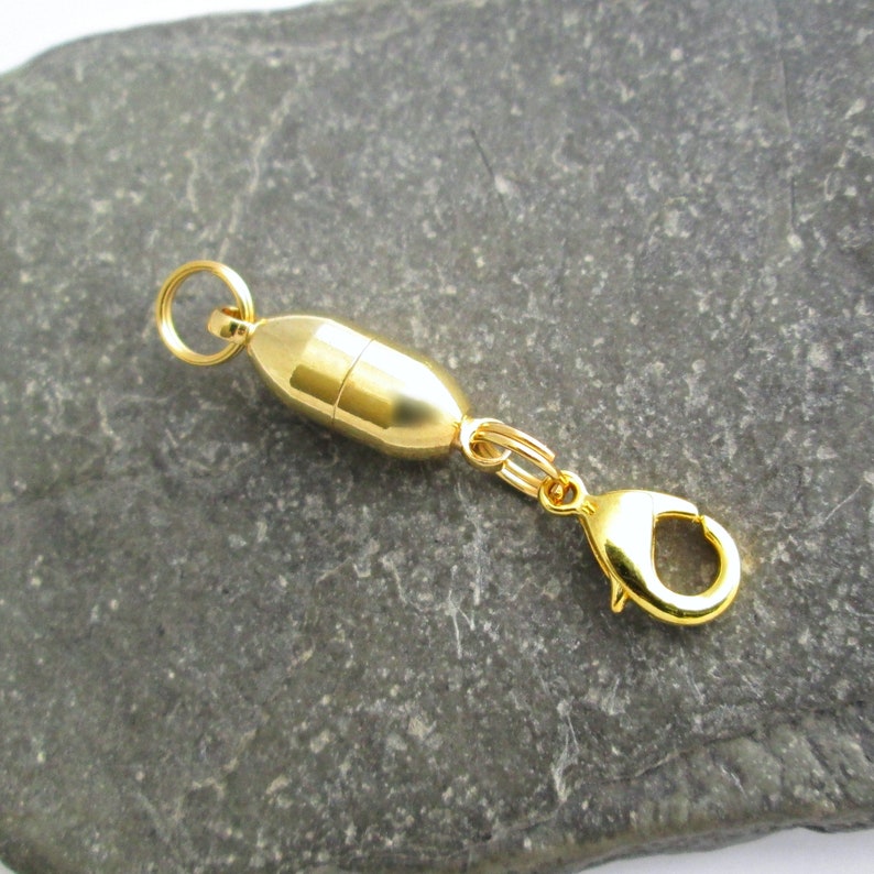 Necklace Converter, Gold Magnetic Clasp Extender, Disability Aid, Gifts Under 10 image 3