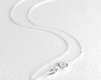 Simple Sterling Silver Chain, Delicate Choker Necklace, Minimalist Chain Necklace, 16, 18 & 20 Inch