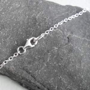 Sterling Silver Chain Necklace, Plain Solid Silver Chain, Cable Chain, Pick Your Length image 5