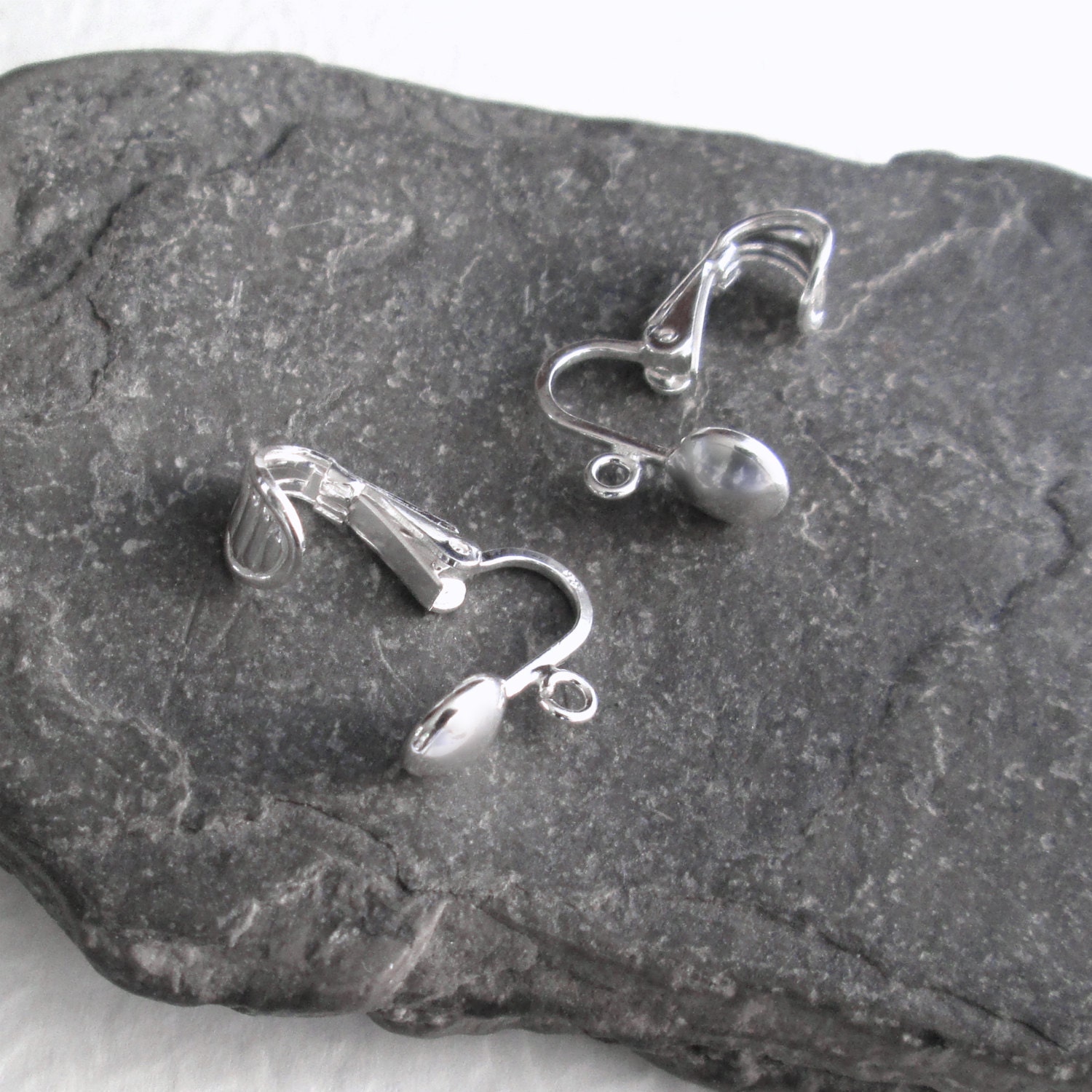 Sterling Silver Clip on Earring Attachments for Nonpierced Etsy