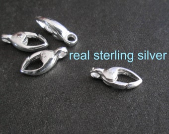 Self Closing Sterling Silver Clasp, No Trigger, Disability Friendly