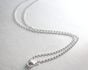 30 inch Sterling Silver Chain, 76 cm Long Chain, Finished Chain for Necklaces