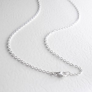 Sterling Silver Chain Necklace, Plain Solid Silver Chain, Cable Chain, Pick Your Length image 3