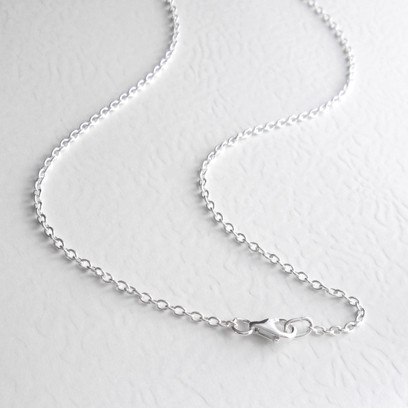 Sterling Silver Chain Necklace Plain Solid Silver Chain Etsy