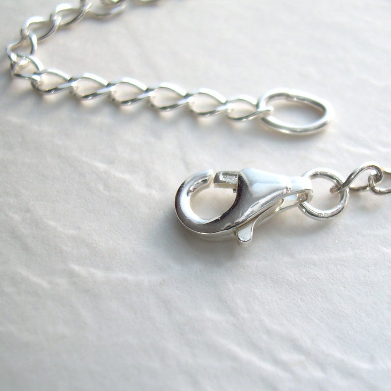 Sterling Silver Choker Necklace, 14 inch Choker Chain, Plain Short Curb Chain image 3
