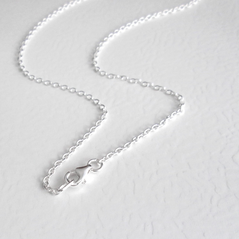 Sterling Silver Chain Necklace, Plain Solid Silver Chain, Cable Chain, Pick Your Length image 6