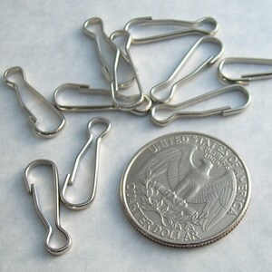 20 Steel Lanyard Hooks/ Sprung Hooks, Accessory Clip, 20 mm, DIY Craft Supply, Snap Clip image 3