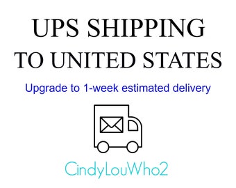 UPS Shipping Upgrade for the United States, 4-7 Business Days with Tracking