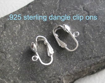 Sterling Silber Ohrclips für nicht durchbohrte Ohren, 1 Paar