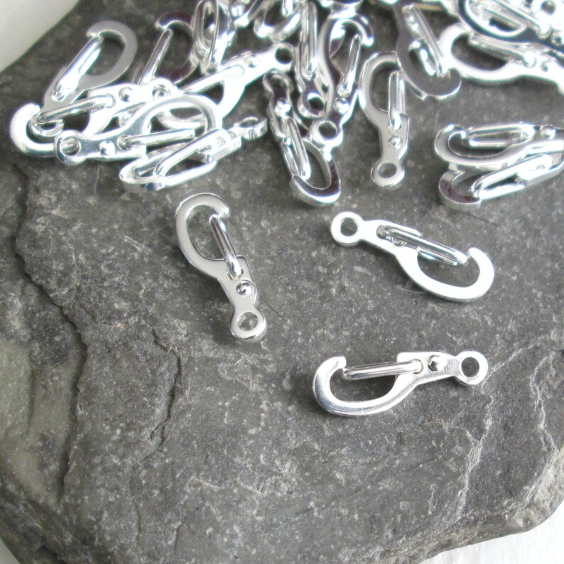20 Silver Triggerless Clasps Arthritis Friendly Jewelry Etsy