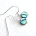 Itsy Bitsy Green Shell Earrings, Tiny Real Abalone Shell Jewelry 