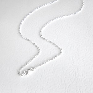 Sterling Silver Chain Necklace, Plain Solid Silver Chain, Cable Chain, Pick Your Length image 7