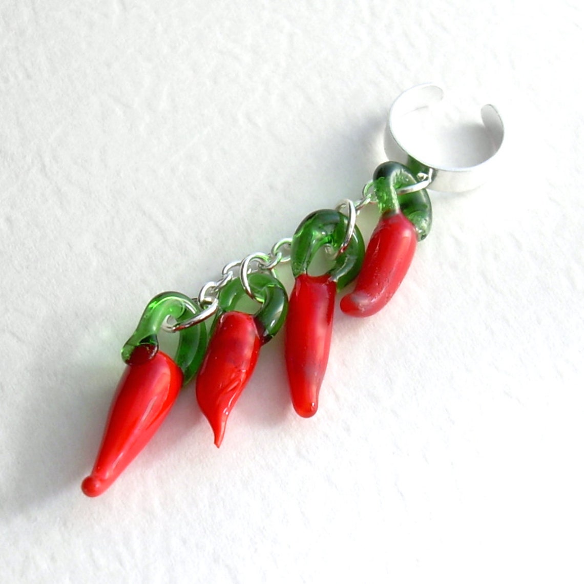 Red Hot Chili Pepper Earrings Lampwork Glass Food Jewelry Etsy
