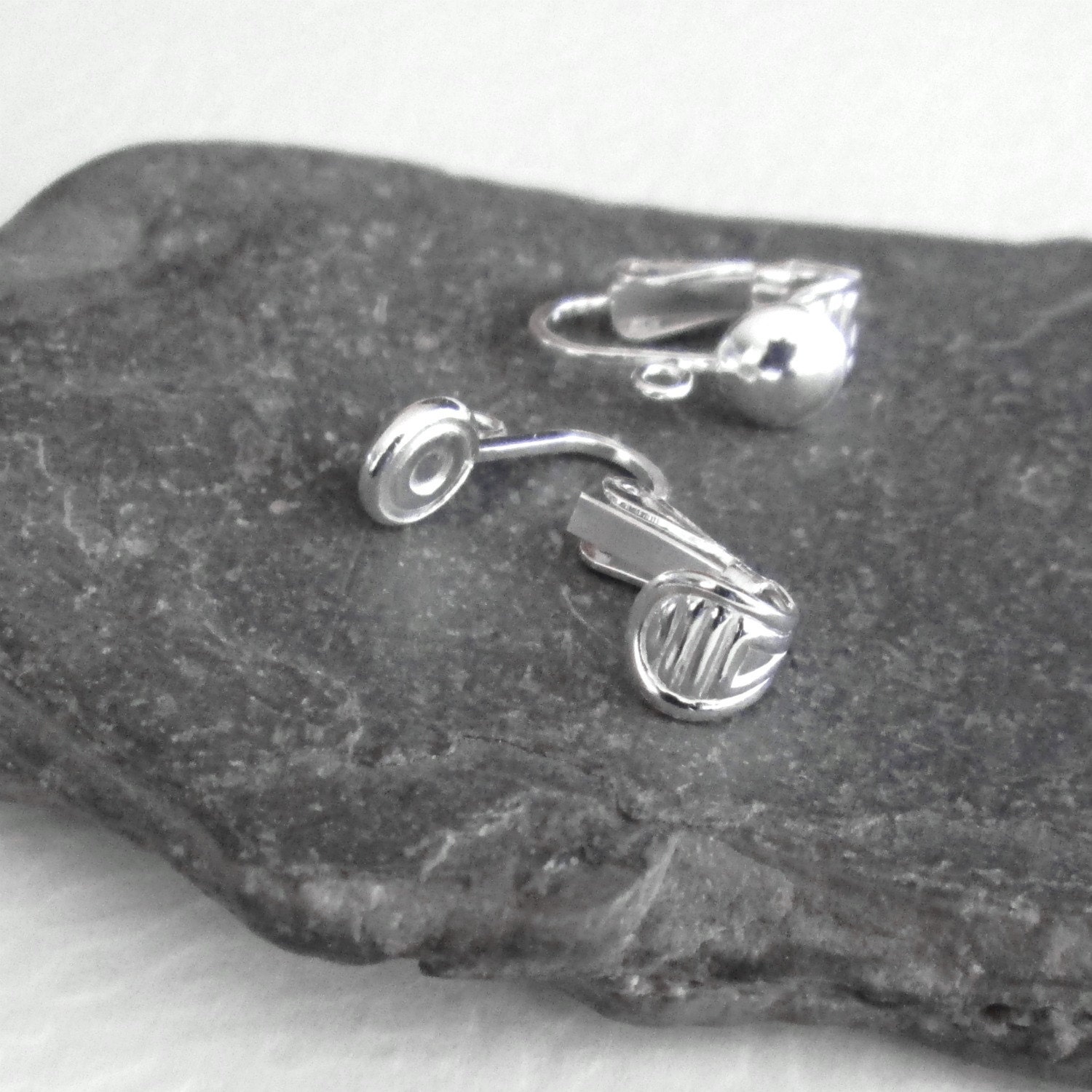 Sterling Silver Clip on Earring Attachments for Nonpierced Etsy