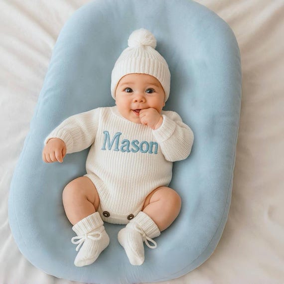 Personalized Baby Name Romper, Embroidered Baby Outfit, Infant Name Bodysuit,Newborn Gift,Baby Shower,First Birthday Gift,Coming Home Outfit