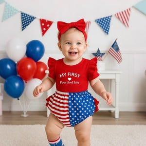 4th Of July Overalls Cute Newborn Infant 4th Fourth Of July Baby