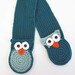 Owl Pocket Crochet Scarf Pattern - PDF