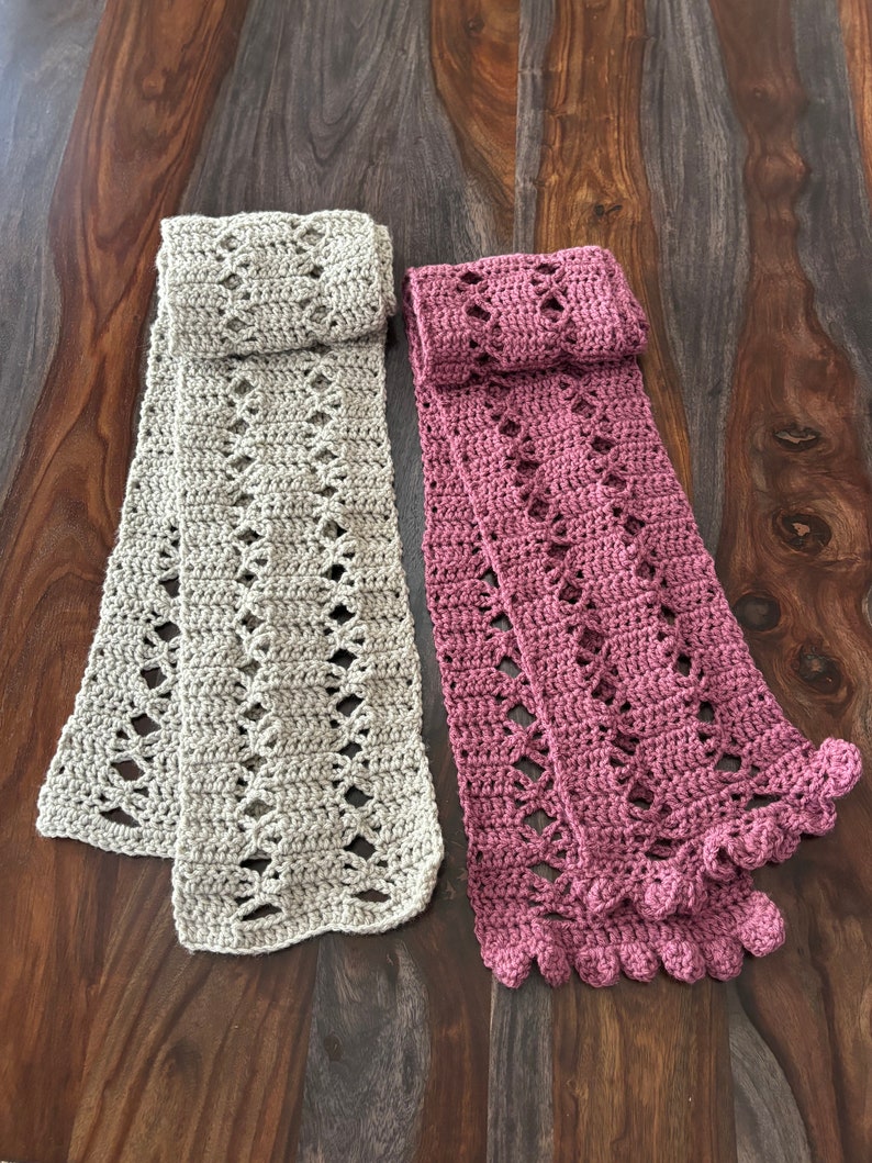 Amore Lacy Crochet Scarf Pattern: Instant PDF Download - Etsy