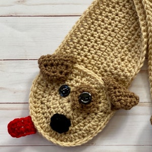 Puppy Pocket Crochet Scarf Pattern PDF 画像 2