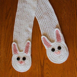 Little Bunny Pocket Scarf Crochet Pattern | Bunny Scarf | Rabbit Scarf | Instant PDF Download | Cute & Cozy Kids Scarf | Fun Animal Scarf