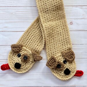 Puppy Pocket Crochet Scarf Pattern PDF 画像 4