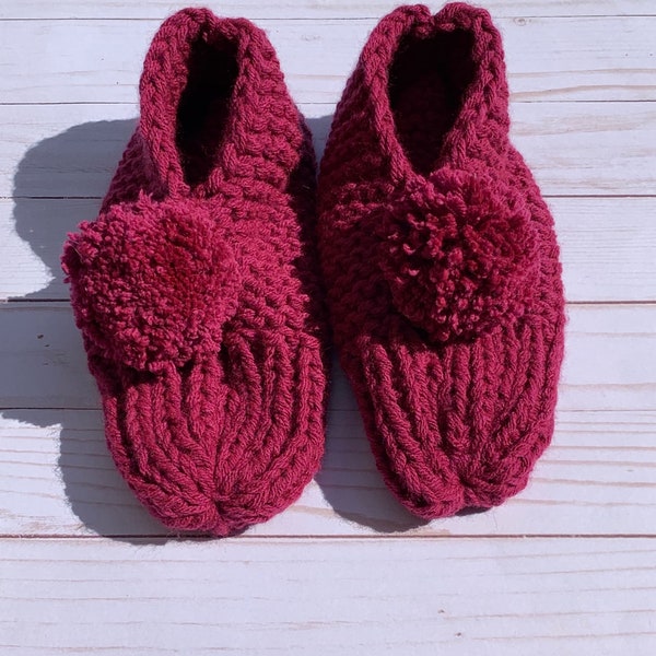 Old School Knitted Slippers - PDF - Digital Pattern - Instant Download