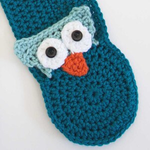 Owl Pocket Crochet Scarf Pattern PDF - Etsy