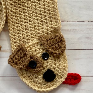 Puppy Pocket Crochet Scarf Pattern PDF 画像 3