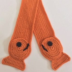 Little Fish Pocket Scarf Crochet Pattern | Fish Scarf | Gold Fish Scarf | Instant PDF Download | Cute & Cozy Kids Scarf | Fun Animal Scarf