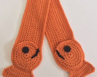 Little Fish Crochet Scarf  Pattern - PDF