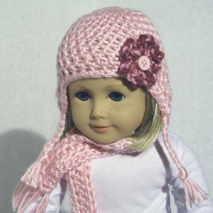 Darling Doll Hats & Scarves Crochet Pattern | 18-inch Doll Clothes Pattern | Instant PDF Download | DIY Doll Hat | Doll Hat Scarf Pattern