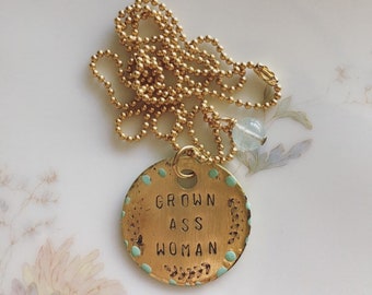 Grown Ass Woman necklace / feminist necklace / feminist gift