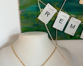 Freedom necklace / hammered gold plated version