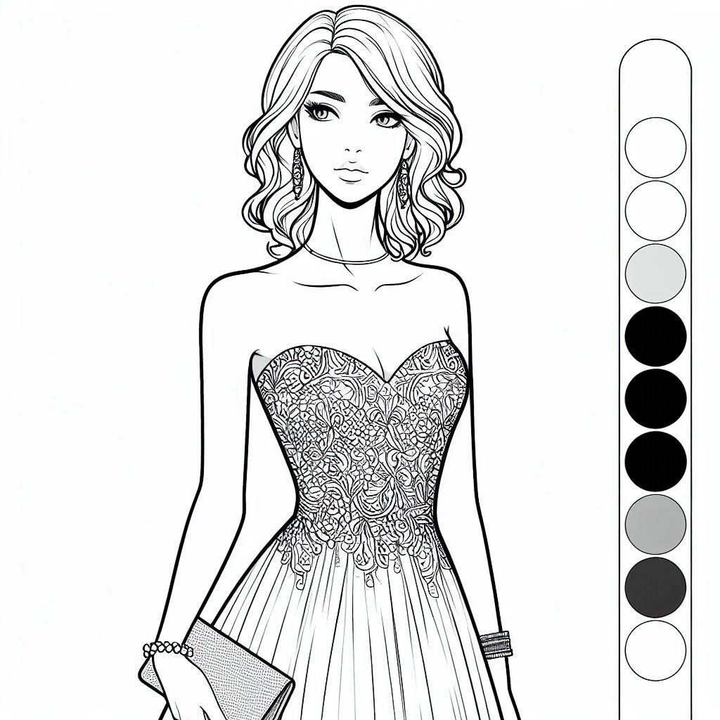 Fashion Coloring Book PDF - 50 Modern Styles for Adults & Kids