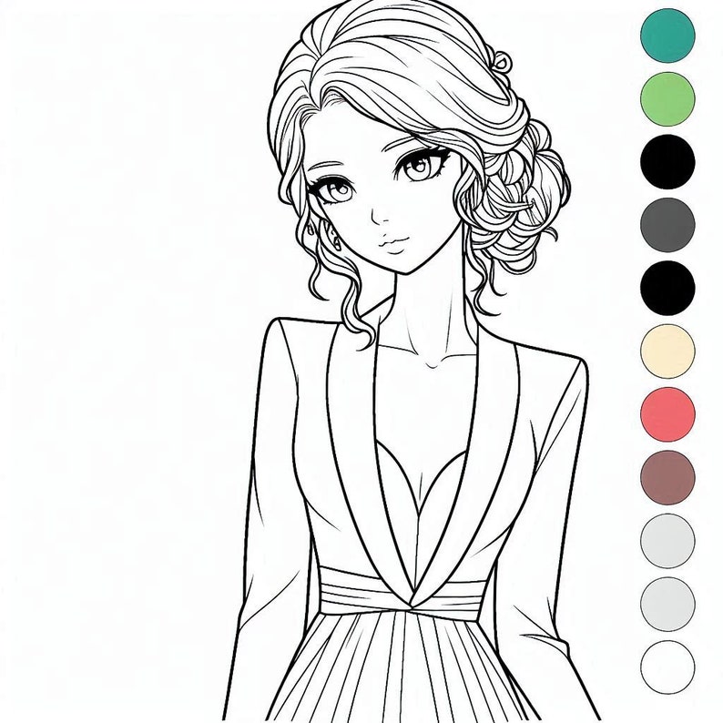 Fashion Model Coloring Pages Fashion - Il 794xN.6186589817 Il9r