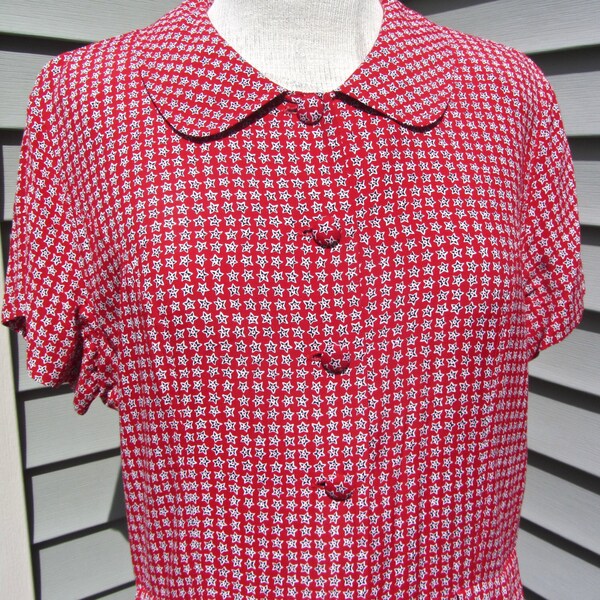 RESERVED for KAT..... Talbots Womens Dress - Vintage 1980s 1990s Summer Dress July 4th