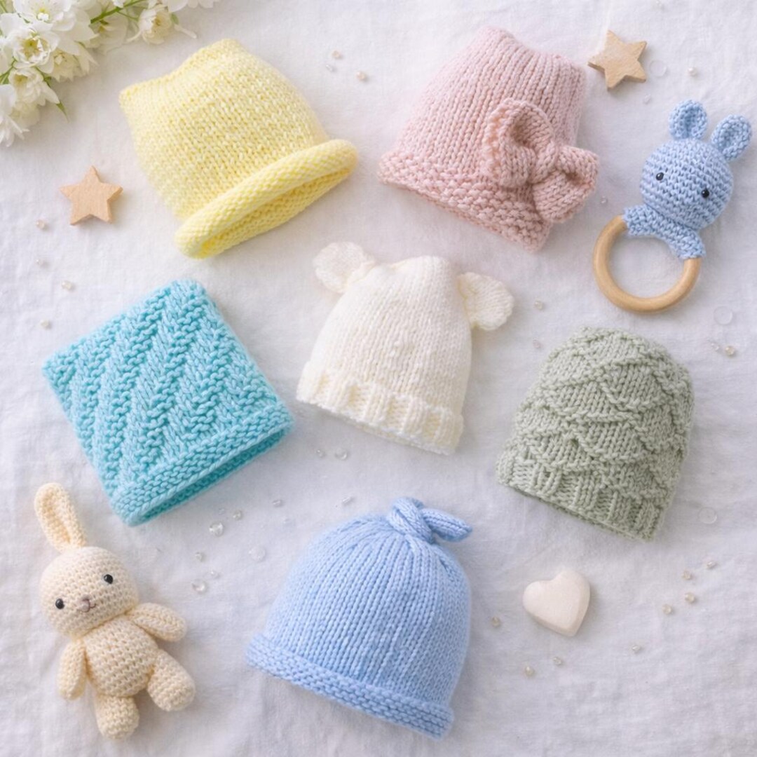 Preemie Baby Hat Knitting Pattern PDF | Newborn to Preemie Sizes | DK ...