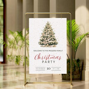 Christmas Welcome Sign, Christmas Party, Welcome Sign, Welcome Poster, Printable Welcome Sign, Editable Welcome Sign, Holiday Welcome Sign
