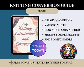 Knitting Conversion Guide: Gauge, Yarn & Pattern Tool (PDF Pattern)