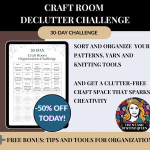 Desafío de 30 días. Desafío de organización de la sala de manualidades para tejedores, Desafío de orden, Cómo organizar el espacio de trabajo de la sala de manualidades