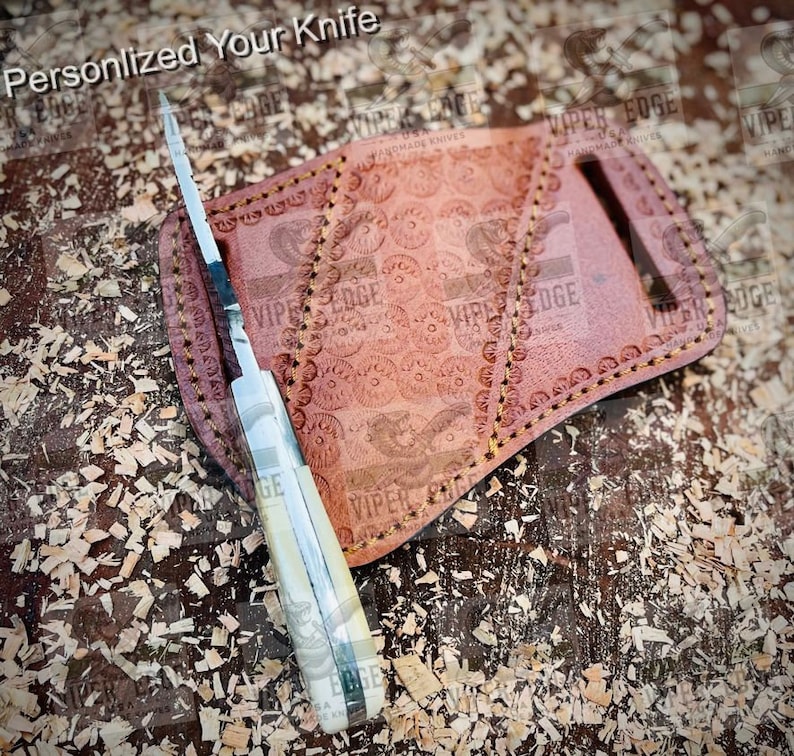 Handmade Rasp Steel Skinner Knife: Camel Bone Handle, Leather Sheath image 5